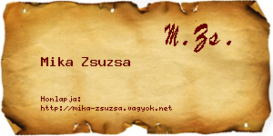 Mika Zsuzsa névjegykártya